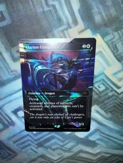 MTG Showcase Halo Foil Clarion Conqueror NM Unplayed Tarkir: Dragonstorm - Image 1
