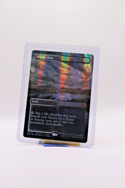 MTG English Marsh Flats (Borderless) (Dragonscale Foil) NM Foil Special Guests - Image 1