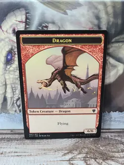 Magic the Gathering Cat Dragon / Dragon Token 4/4 Commander 2017 MTG - Image 2