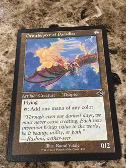 ORNITHOPTER OF PARADISE Magic the Gathering MTG Modern Horizons 2 Retro Frame - Image 1