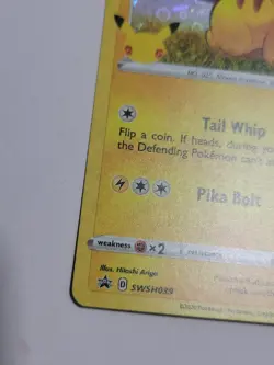 Pokemon TCG Pikachu SWSH Black Star Promo SWSH039 Holo Promo Excellent Condition - Image 2
