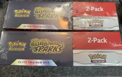 Pokemon Surging Sparks Elite Trainer Box ETB Booster 2 Pack SEALED Lot Of 2 - Image 3