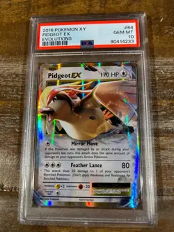 POKEMON 2016 XY Evolutions PIDGEOT EX #64 PSA 10 Gem Mint Rare 4 - Image 1