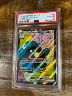POKEMON 2025 Journey Together IONO'S BELLIBOLT Full Art EX Ultra Rare 172 PSA 10 - Image 1