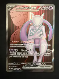 Pokemon TCG Destined Rivals Team Rocket’s Mewtwo EX 213/182 NM - Image 1