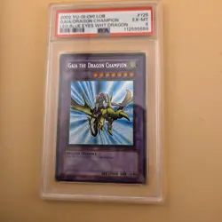 2002 Yu-Gi-Oh! Gaia The Dragon Champion LOB PSA 6 - Image 1