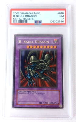 2002 YUGIOH MRD-018 Black Skull Dragon SECRET RARE PSA 7 NM - Image 1