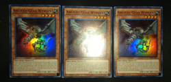 3x Ancient Gear Wyvern SR03-EN003 Super Rare 1st Edition - Image 1