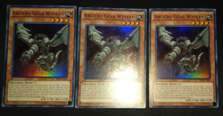 3x Ancient Gear Wyvern SR03-EN003 Super Rare 1st Edition - Image 3