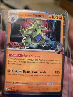 Team Rockets Tyranitar Pokemon Center Stamped Destined Rivals Promo Card MINT - Image 1