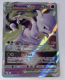 Mewtwo Vstar 031/078 Pokemon Go NM Full Art Ultra Rare Pokemon Card - Image 2