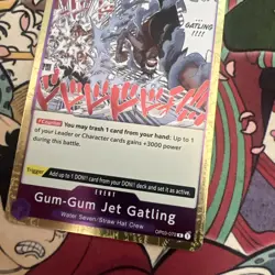 Gum-Gum Jet Gatling OP03-072 R Mighty Enemies One Piece Card Japan - Image 2