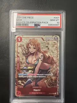 PSA 10 Nami Championship 2023 CS Celebration Pack ST01-007 OnePiece English Card - Image 1