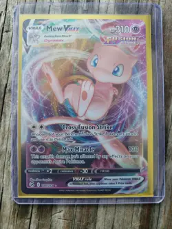 Pokemon TCG Mew VMAX 114/264 Ultra Rare Holo Card Near Mint Condition - Image 1