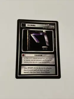 Star Trek CCG Dilemma Conundrum Black Boarder Card - Image 1