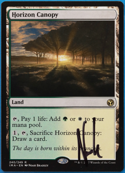 Horizon Canopy Iconic Masters NM Land Rare SIGNED MTG CARD (ID# 504878) ABUGames - Image 1