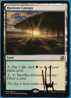 Horizon Canopy Iconic Masters NM Land Rare SIGNED MTG CARD (ID# 504877) ABUGames - Image 1