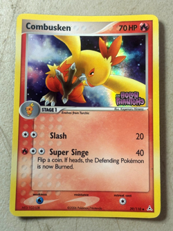 Combusken 39/110 EX Holon Phantoms Pokemon LP/MP Card - Image 1