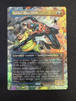 Spider-Man 2099 (0205) (Borderless) Foil R Marvel's Spider-Man 205 MTG - Image 1