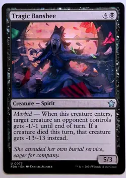 Playset (4x) Tragic Banshee -MTG- Foundations - Image 1