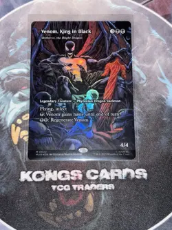 MTG Venom King In Black 0022 FOIL Borderless Mythic - Image 1