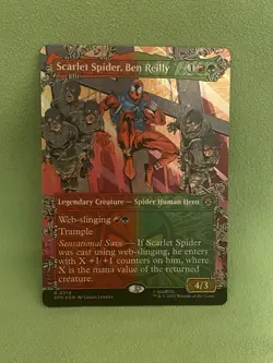 Scarlet Spider, Ben Reilly Foil Borderless 0214 Marvel’s Spider-Man Magic MTG NM - Image 1