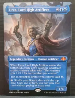 Mtg URZA, LORD HIGH ARTIFICER BORDERLESS NM Dominaria Remastered DMR 423 -Argo- - Image 1