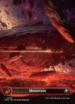 Mountain (0265) - Borderless - Edge of Eternities #0265 MTG Magic The Gathering - Image 1