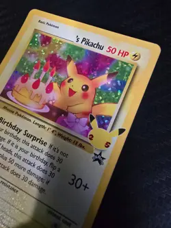 Pokemon TCG Birthday Pikachu Celebrations Collection Holo #24 BlackStar Promo NM - Image 2