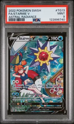 2022 Pokemon SWSH #TG13 Starmie V Astral Radiance PSA 9 - Image 1