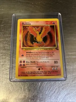1999 Pokemon Fossil Moltres #27 Non Holo - Image 1
