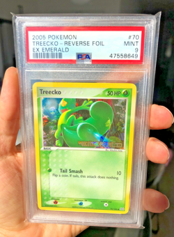 2005 Pokemon EX EMERALD #70 TREECKO-REVERSE FOIL Reverse Holo PSA 9 MINT - Image 1