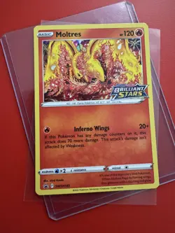 Pokemon TCG Moltres SWSH185 Black Star Promo Brilliant Stars Pre Release - Image 1
