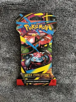 Pokemon Mega Evolution Sleeved Booster Pack Random Art - Image 1