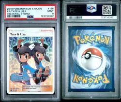 2018 Pokemon Sun & Moon Celestial Storm Tate & Liza PSA 9 Mint - Image 3