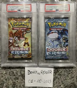 PSA 10 Pokemon XY Double Crisis 2015 Foil Booster Pack Groudon-Kyogre Sequential - Image 2