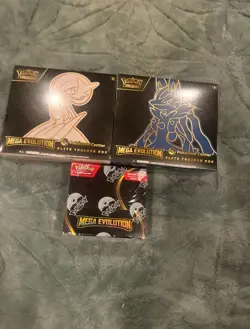 Pokemon Mega Evolutions Pokemon Center ETB Set And Booster Box IN HAND - Image 1