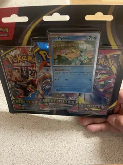 Pokemon TCG Mega Evolution Three Booster Blister Pack New Sealed. - Image 3