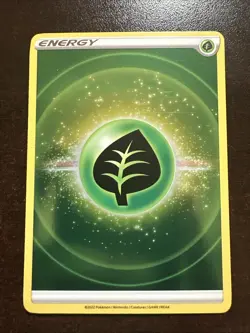 Grass Energy Reverse Holo Pokemon TCG Sword & Shield Crown Zenith Non-textured - Image 1
