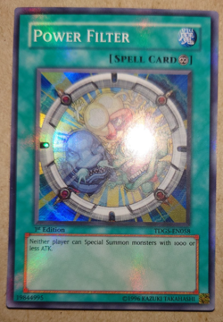 Power Filter TDGS-EN058 Super Rare 1st Edition Yugioh - Image 1