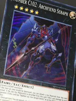 Yugioh Number C102: Archfiend Seraph MP15-EN024 Super Rare 1st Edition LP - Image 2