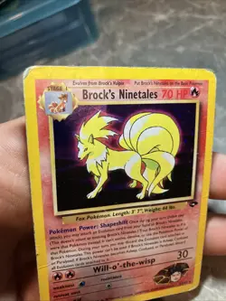 Brock's Ninetales Pokemon Card Holo Rare #13/132 Gym Challenge - Image 2