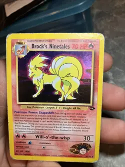 Brock's Ninetales Pokemon Card Holo Rare #13/132 Gym Challenge - Image 3
