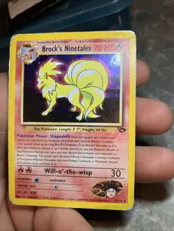 Brock's Ninetales Pokemon Card Holo Rare #13/132 Gym Challenge - Image 4