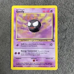 Pokemon TCG Fossil Vastly Haunter Gengar Non Holo Rare Pokemon Card Bundle LP-MP - Image 2
