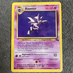 Pokemon TCG Fossil Vastly Haunter Gengar Non Holo Rare Pokemon Card Bundle LP-MP - Image 4
