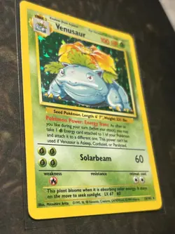 Pokemon TCG Venusaur Holo Rare Card 15/102 Base Set MP - Image 1