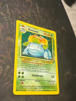 Pokemon TCG Venusaur Holo Rare Card 15/102 Base Set MP - Image 3