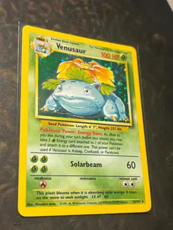 Pokemon TCG Venusaur Holo Rare Card 15/102 Base Set MP - Image 4