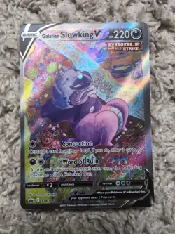Pokemon TCG Galarian Slowking V Full Art Holo Alternate Ultra Rare Card 179/198 - Image 1